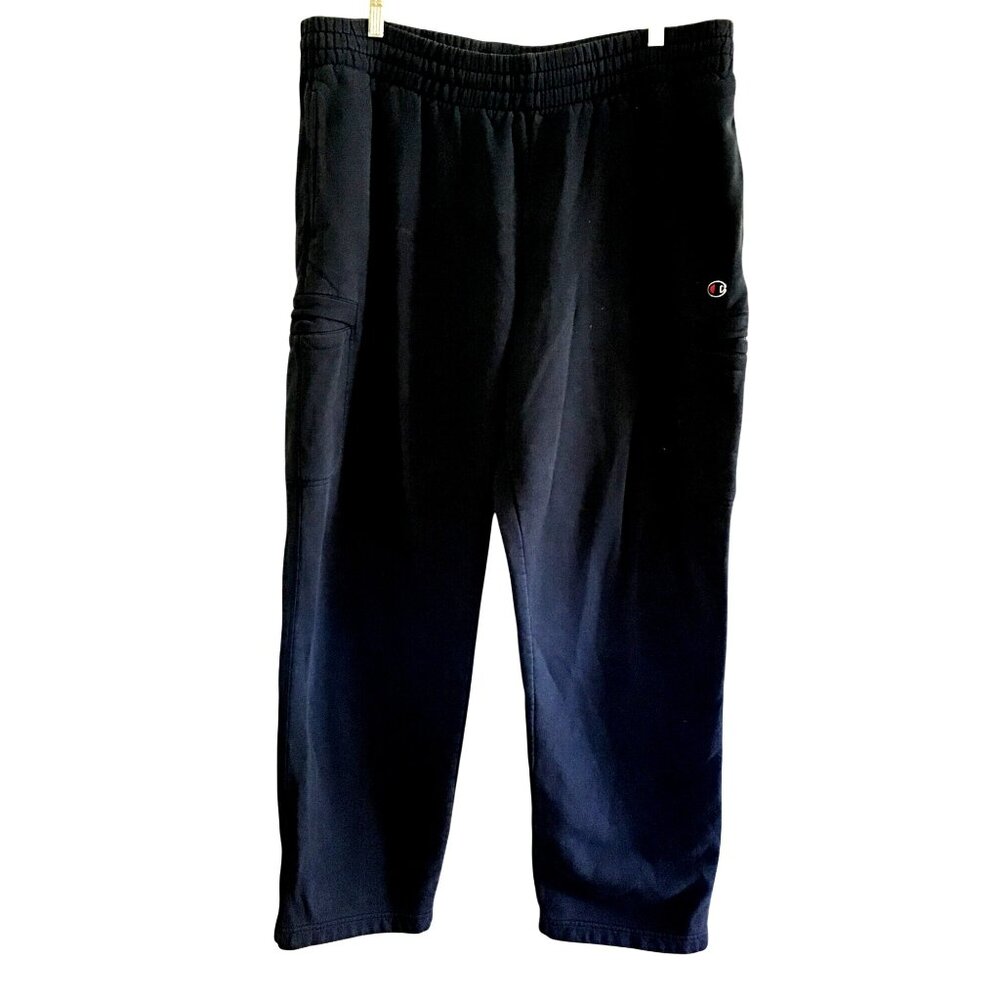 CHAMPION- MENS BLUE ELASTIC WAIST STRAIGHT LEG JOGGER'S SWEATPANTS SIZE X-LARGE